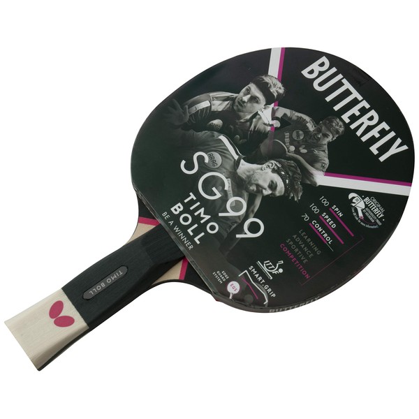 Butterfly SG99 Table Tennis Bat, Black and Red, One