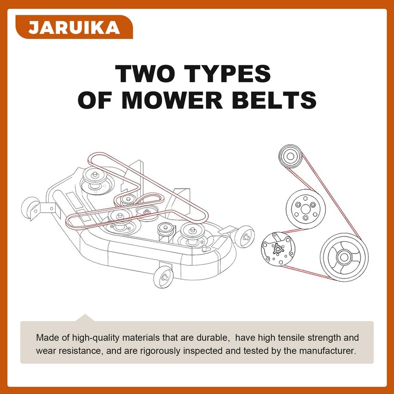 Jaruika 592855201 Drive Belt Replacement for Husqvarna K46 YTH18542 YTH22V46