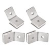 uxcell Stainless Steel 135 Degree Glass Clamp, 4pcs for 8-12mm