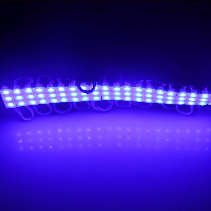 REXTiN 200pcs Mini 3 LED Sign storefront Lights Module Blue