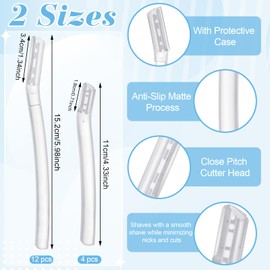 ProSuites 16 Count Dermaplane Razor for Women Face, Professional Facial & Eyebrow Hair Remover, Gentle Skin Exfoliation with Precision Blades，Transparent