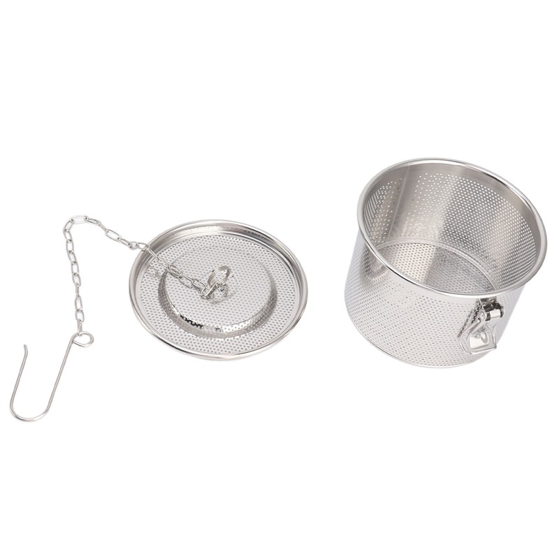 Seasoning Strainer with Hanging Chain Stainless Steel Tea Balls Filter