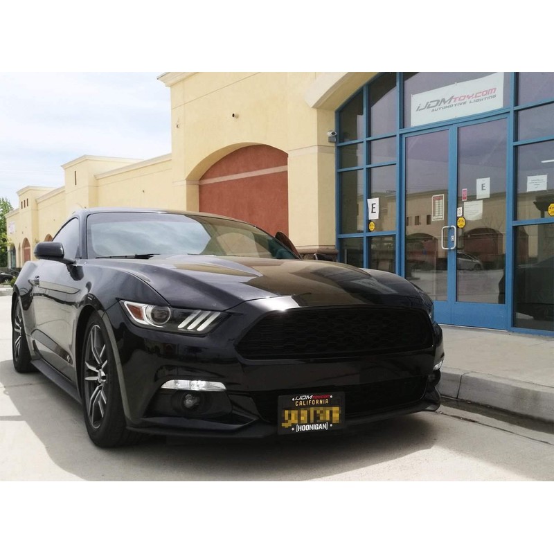 iJDMTOY No-Drill Front License Plate Relocator Bracket Compatible with 2015-2023