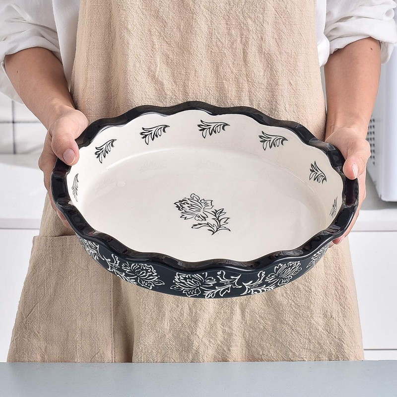Wisenvoy Ceramic Pie Dish - Deep Dish Pie Plate Non-Stick