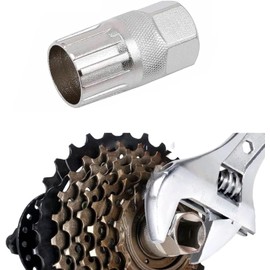 Gowxs Bicycle Freewheel Remover，Mountain Bicycle Lockring Removal Tool for Sram, Sunrace, Shimano, DNP and Other 6,7,8,9,10,11Speed Freewheel (Lengthen Sleeve)