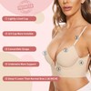Zetopump Backless Transparent Invisible V Neck Bra Multiple Convertible Bras