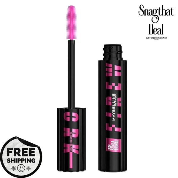 Branded Maybelline Lash Sensational Firework Washable Mascara - Electro Black