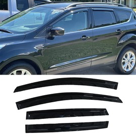 STARTSHIP 94383 Side Window Wind Vent Deflector,4pc Outside Mount Style Tap-On Nice Sun Rain Guards Set,Window Visor fit for 2013-2019 Ford Escape