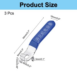 PATIKIL Lever Handle for Ball Valve, 1pcs Metal Valve Handle Total Length 94mm with Hole Size 8x5x3mm for Outdoor Faucet Replacement Repair Hose Bib Blue