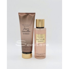 Victoria's Secret Bare Vanilla Shimmer Body Mist Spray & Body Lotion Set of 2