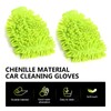 MLY 2-Pack Microfiber Car Wash Mitt, Double-Sided Plush Green Mitt