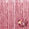 2Pcs 3.2ft x 9.8ft Foil Fringe Curtain, Foil Backdrop Fringe
