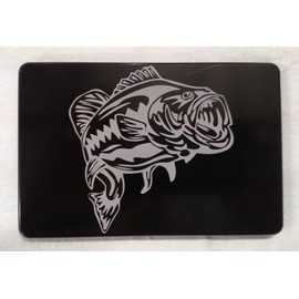 Large Mouth BASS Billet Aluminum Hitch COVER-4x6