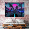 Ine Ive 1980s Car Tapestry Urban Street Scene Palm Trees