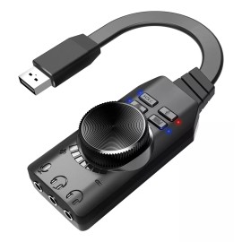 GS3 Tarjeta de sonido externa GS3 USB 2.0 de 7.1 canales Virtual Live Store