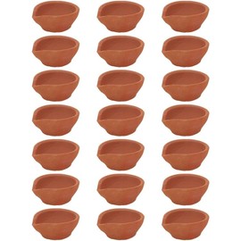 SHYAMVUN Mitti Ka Diva - Diyas per Pooja - Argilla naturale tradizionale Diwali Ke Diya, 12 pezzi
