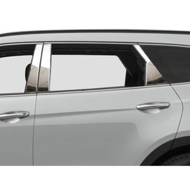 QAA is Compatible with 2013-2018 Hyundai Santa Fe 6 Piece Stainless Pillar Post Trim PP13337