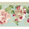 Concord Wallcoverings Wallpaper Border Floral Pattern Flowers Leaves , Cream
