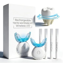 Kit Blanqueador Dental, Cluye 4 Bolígrafos Blanqueadores, 1 Luz LED y 1 Tabla de Colores para Blanquear Los Dientes, Elimina Eficazmente Las Manchas, Muestra Una Sonrisa Segura