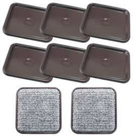 Piutouyar 8 Pcs Furniture Sliders, Inner Diameter 2.5 x 2.5 Inch Moving Pads Sliders, Heavy-Duty Furniture Movers Sliders Square Sofa Sliders for Hardwood Floors, Protect Carpet Surface