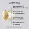 Vitamin D3 1000 IU with Coconut Oil – Non-GMO, Gluten