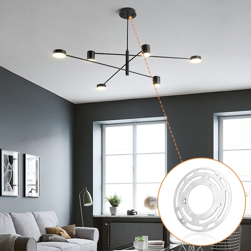 Upgraded Version - 2 Sets 4" Diameter Light Fixture Mounting
