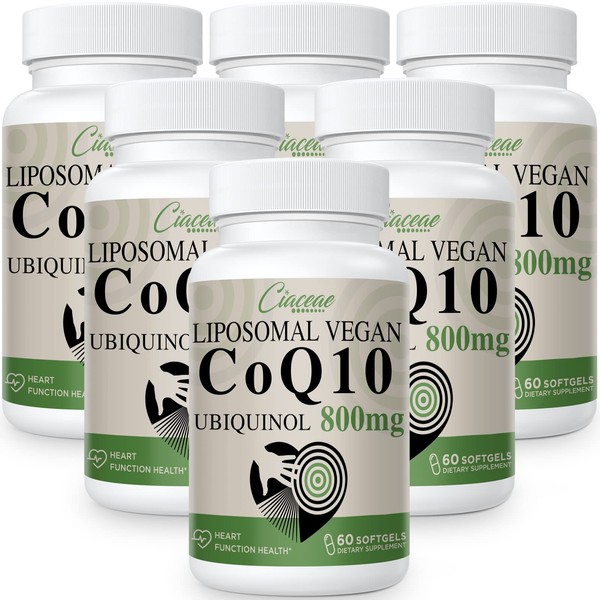 Ciaceae Liposomal CoQ10 800mg Ubiquinol Softgel, Max Absorption Ubiquinol Coenzyme