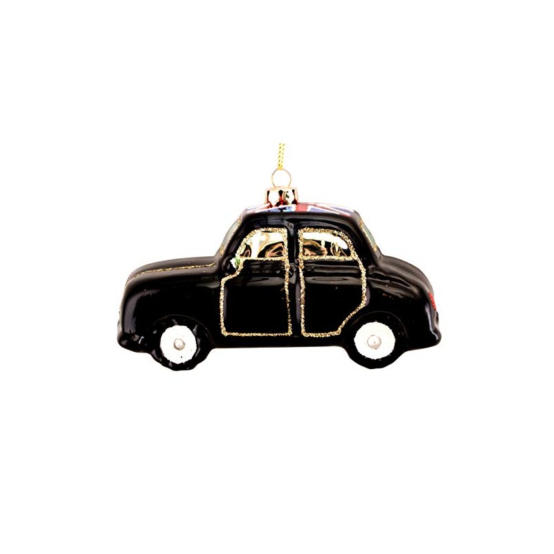 Gisela Graham Glass London Taxi Christmas Decoration