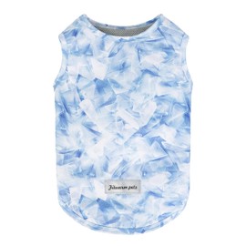 Fitwarm Ice Print Dog Cooling Vest, Summer Clothes for Small Dogs, Pet Outfit, Blue, White, XS