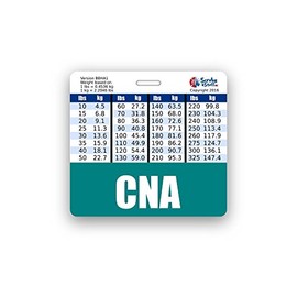 CNA Badge Buddy Horizontal w/Height & Weight Conversion Charts (Teal)