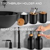 Juego de Baño Accesorios 5Pcs, Negro Accesorios para Baño con