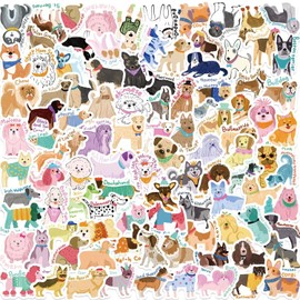 Cute Dog Stickers,Funny Dog Graffiti Stickers,100Pcs Vinyl Waterproof Decals for Kids Teens,for Phone Laptop Water Bottles Skateboard Computer Phone Luggage Guitar Car Gifts