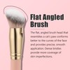 TEOYALL Flat Angled Foundation Brush, Large Dense Synthetic Bristles Kabuki