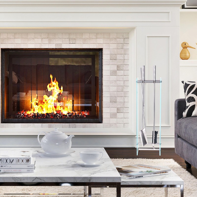 Lavish Home 5-Piece Fireplace Tools Set - Fire Tools for