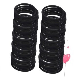 Tofficu 150pcs High Elasticity Ponytail Holders Nylon Rubber Bands for Adults and Boy Girl No Hair Ties for Sports and Everyday Use Black