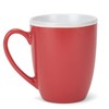 Elanze Designs Solid Color Red White Interior 16 ounce Matte