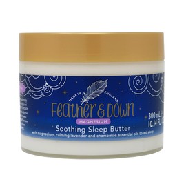 Feather & Down Magnesium Soothing Sleep Butter (300ml) - With Magnesium, Calming Lavender & Chamomile Essential Oils To Aid Sleep. Vegan Friendly & Cruelty Free.
