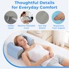 Piercing Pillow for Back Sleeper, Contour Ear Pillow for Back