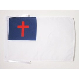 AZ FLAG Christian Religion Flag 18'' x 12'' Cords - Christianity Small Flags 30 x 45cm - Banner 18x12 in