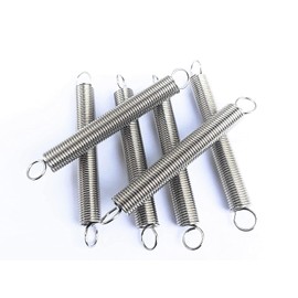 LUOYIMAO 67mm x 10mm x 1.1mm Metal Dual Hook Tension Spring Gray 10pcs