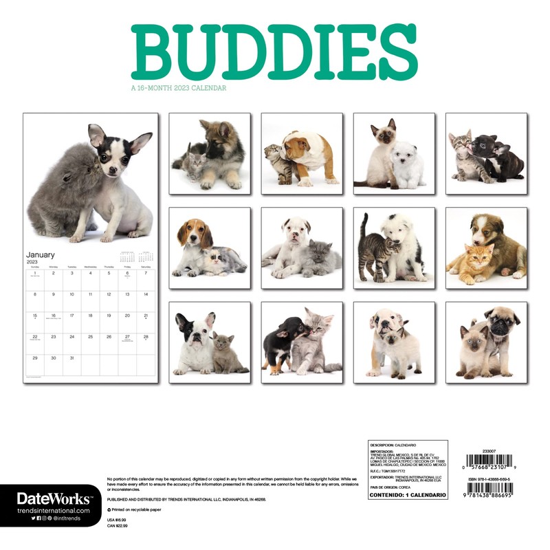 2023 Buddies Wall Calendar