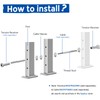 Gyykzz 42" Brushed Corner Post for Deck Cable Railing Kit