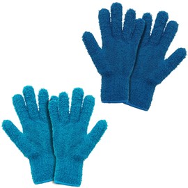 BLMHTWO 2 Pairs Microfiber Dusting Gloves Washable Microfiber Gloves Mitt Reusable Dusting Gloves for Plants Kitchen House Cars Mirrors Lamps Blinds Dusting Cleaning Gloves