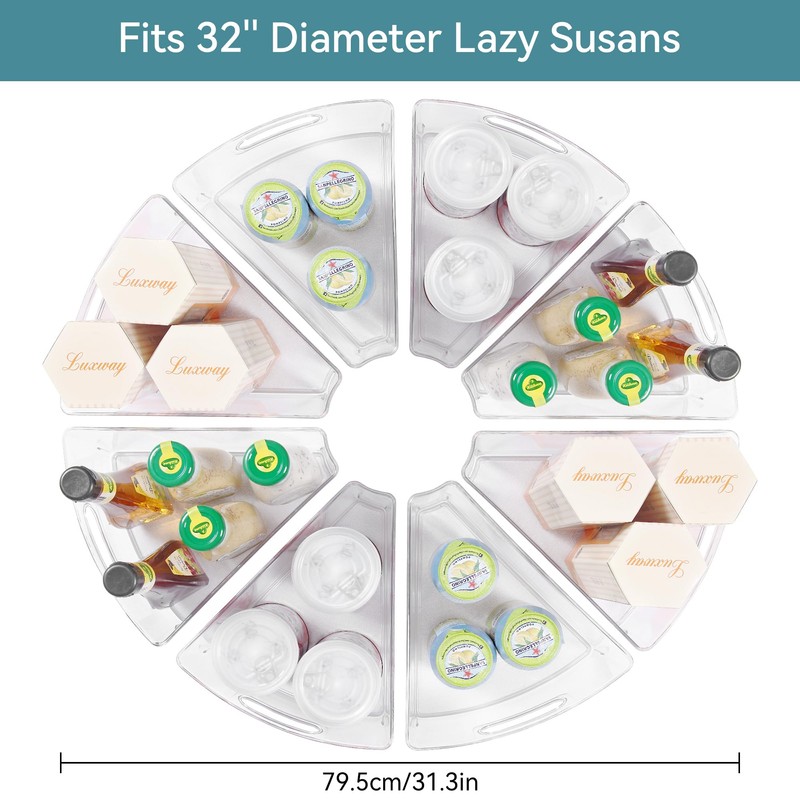 Oubonun Lazy Susan Organizers Set of 8, 12.8’’ x 11.7’’