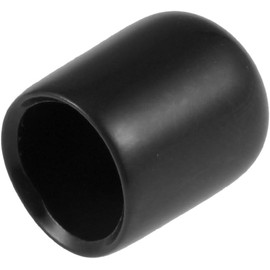 TA-VIGOR Rubber End Caps 10mm Inner Diameter Round Flexible Thread Protection Black Vinyl Screw Covers Rubber Covers for Screws, Pipes, Cables, Wires etc