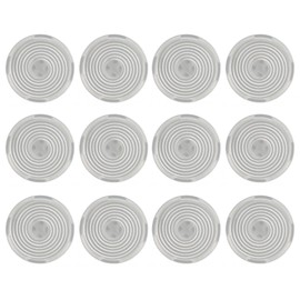 Pack of 12 Keycaps, Suitable for 24 mm for Hitbox Mechanical Push Buttons, Transparent Keycaps, Push Button Covers, Compatible with Cherry, for TTC (White)