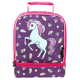 Fringoo - Double Decker Lunch Box - Unicorn Lunch Box - Lunch Box for Kids - Lunch Box with Compartment - Unicorn Lunch Bag, Large School Lunch Box - Fully Insulated