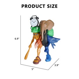 Satakara Italian Brainrot Fusion Figure - DIY Tralalero Tralala & Tung Tung Sahur Meme Toy, 3D Printed Detachable Collectible Desk Decor