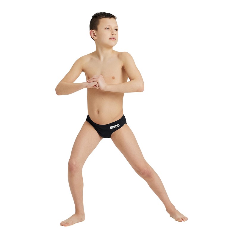 Arena Boys BOY'S TEAM SWIM BRIEFS SOLID, Black-white, 26 EU