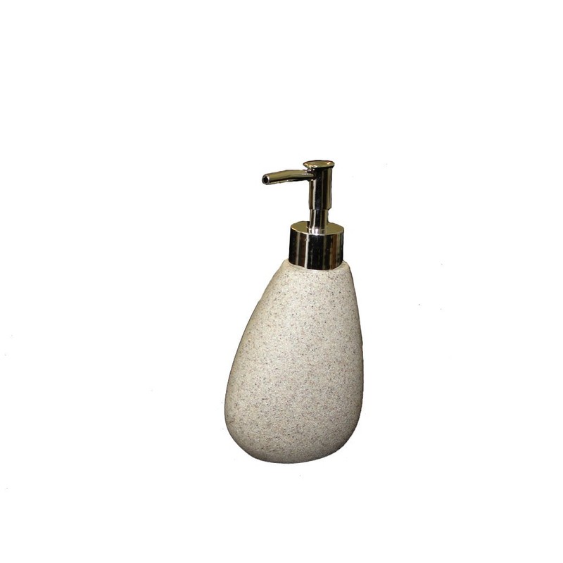 5-Piece Set ROCK Bathroom Equipment Sand / Beige Seifenspender beige